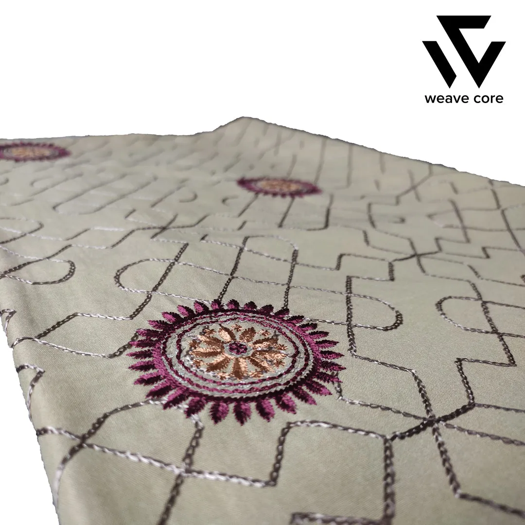 Elegant Embroidered Chaddar - Light Brown