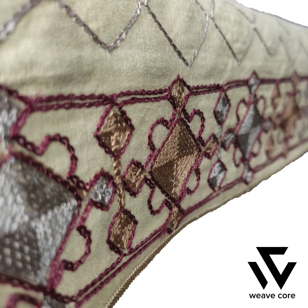 Elegant Embroidered Chaddar - Light Brown