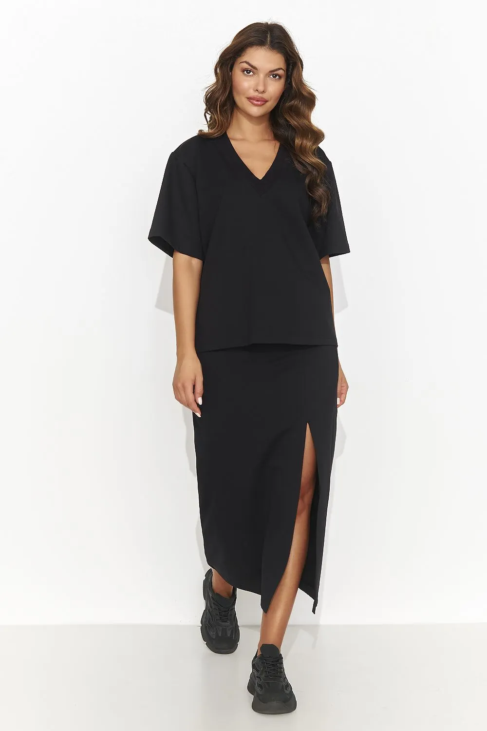 Elegant Heart Neckline Pencil Skirt Set