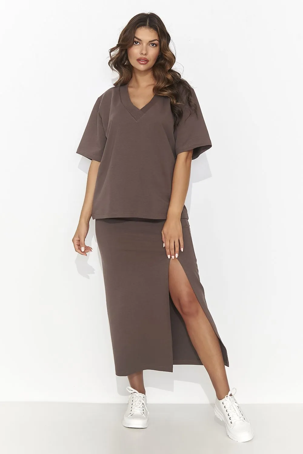 Elegant Heart Neckline Pencil Skirt Set