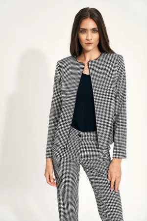 Elegant Peplite Straight-Cut Jacket