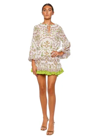 Elisabetta Secret Garden Long Sleeve Mini Dress
