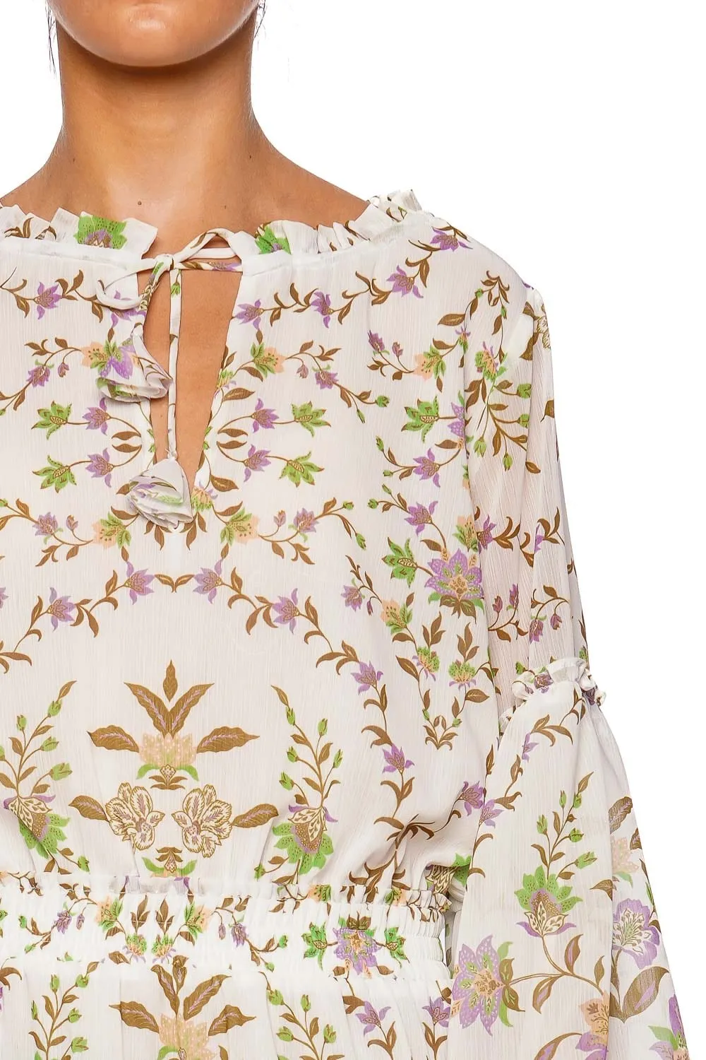 Elisabetta Secret Garden Long Sleeve Mini Dress