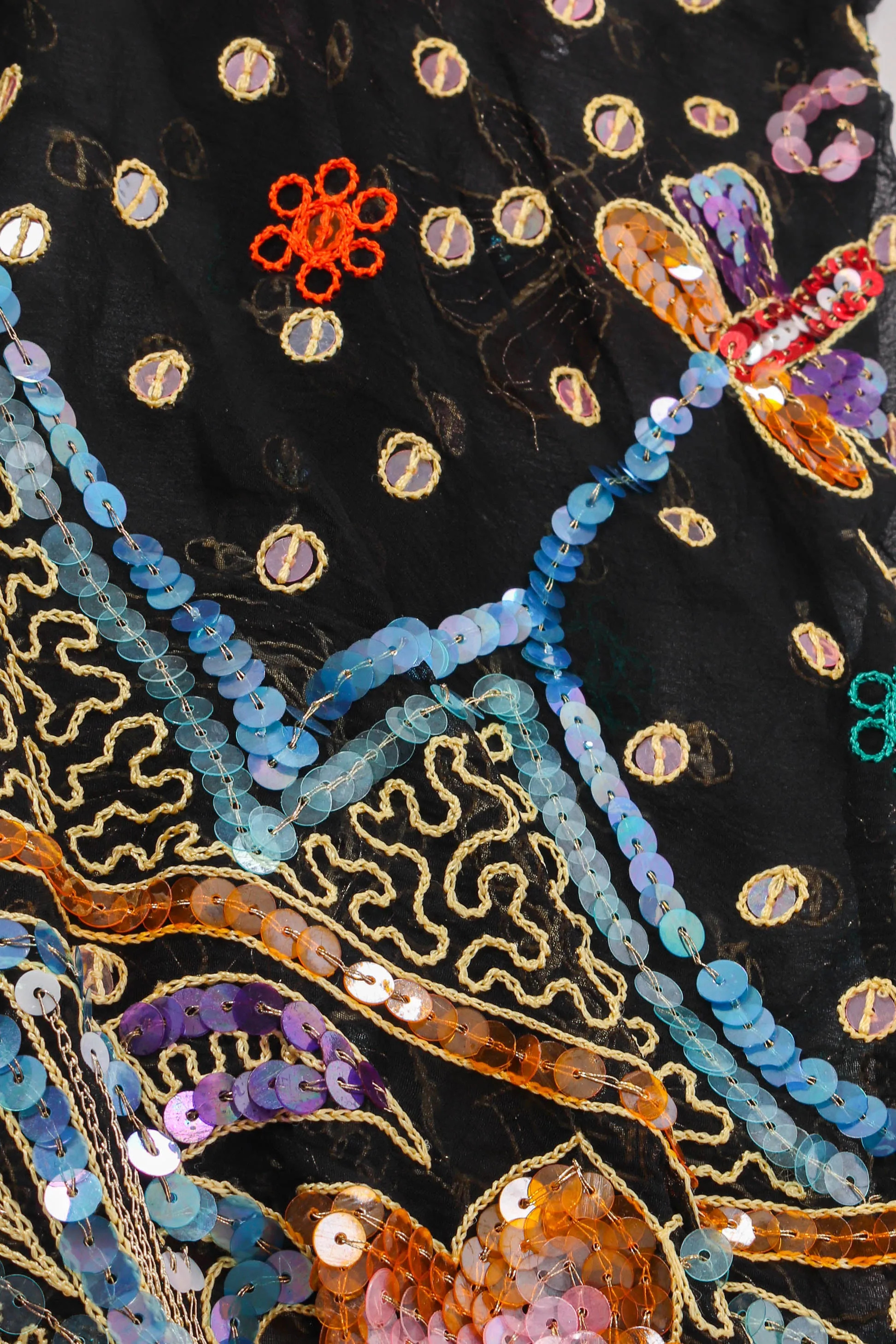 Embroidered Sequin Dragonfly Top