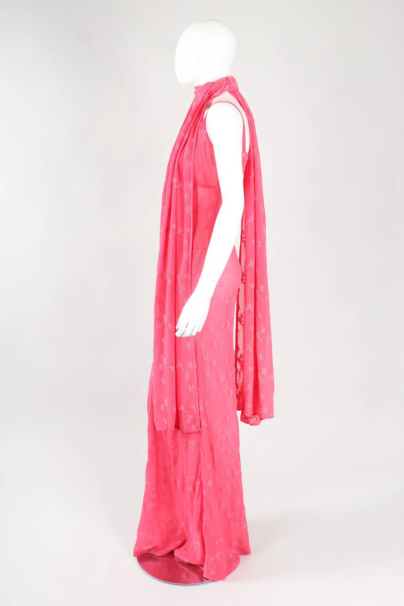 Embroidered Slip Dress & Shawl