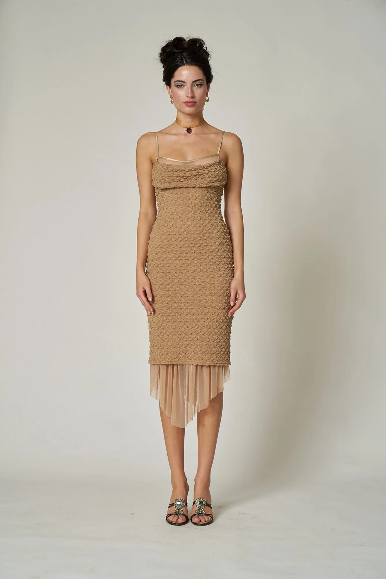 EMELINE DRESS - BROWN SUGAR