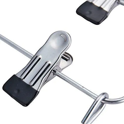 Emstris Skirt Hangers Pants Hangers Closet Organizer Stainless Steel Fold up Space Saving Hangers
