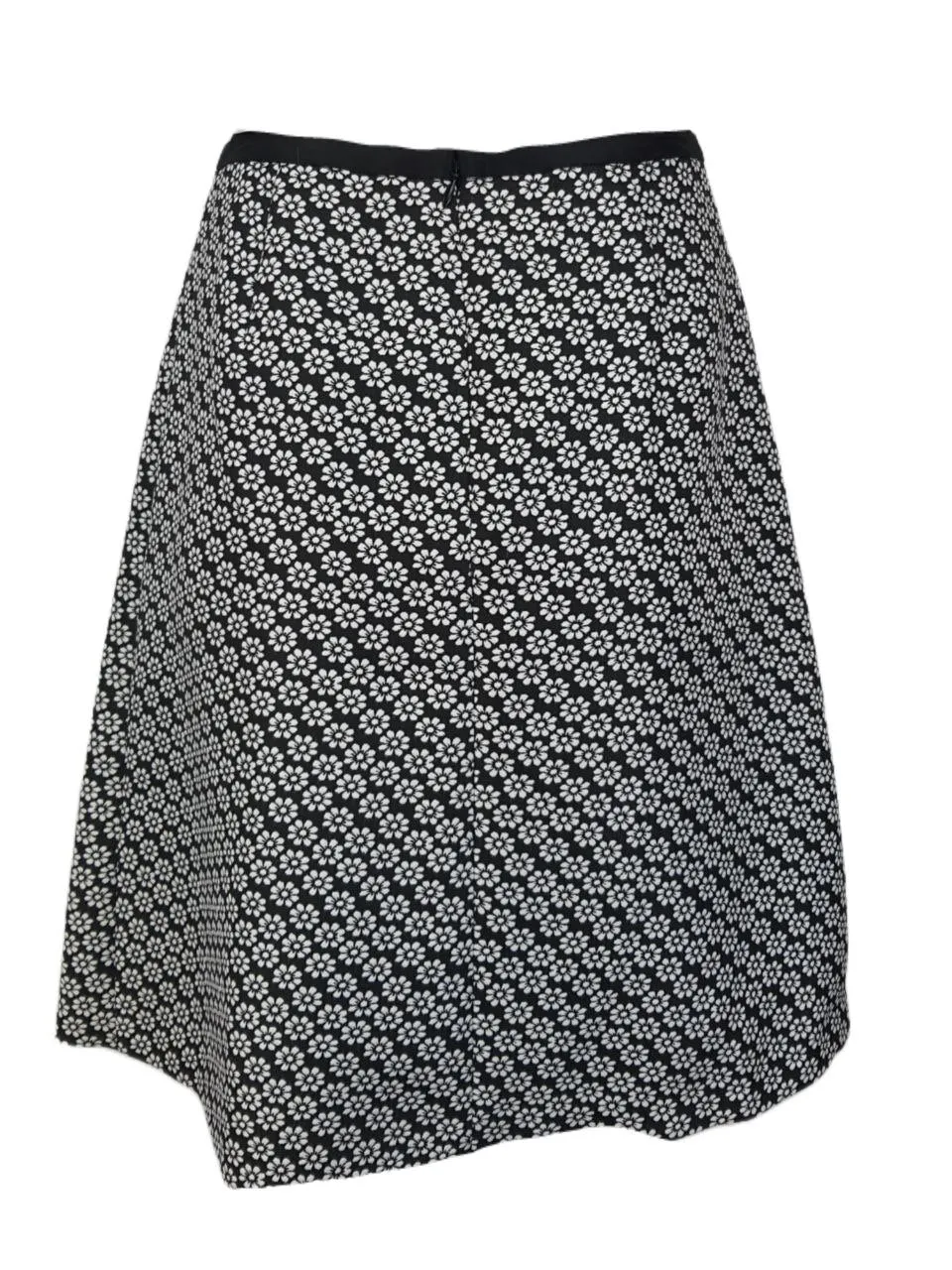 ERIN Women's Black Flowers Pattern A-Line Skirt #50730525540 6 NWT