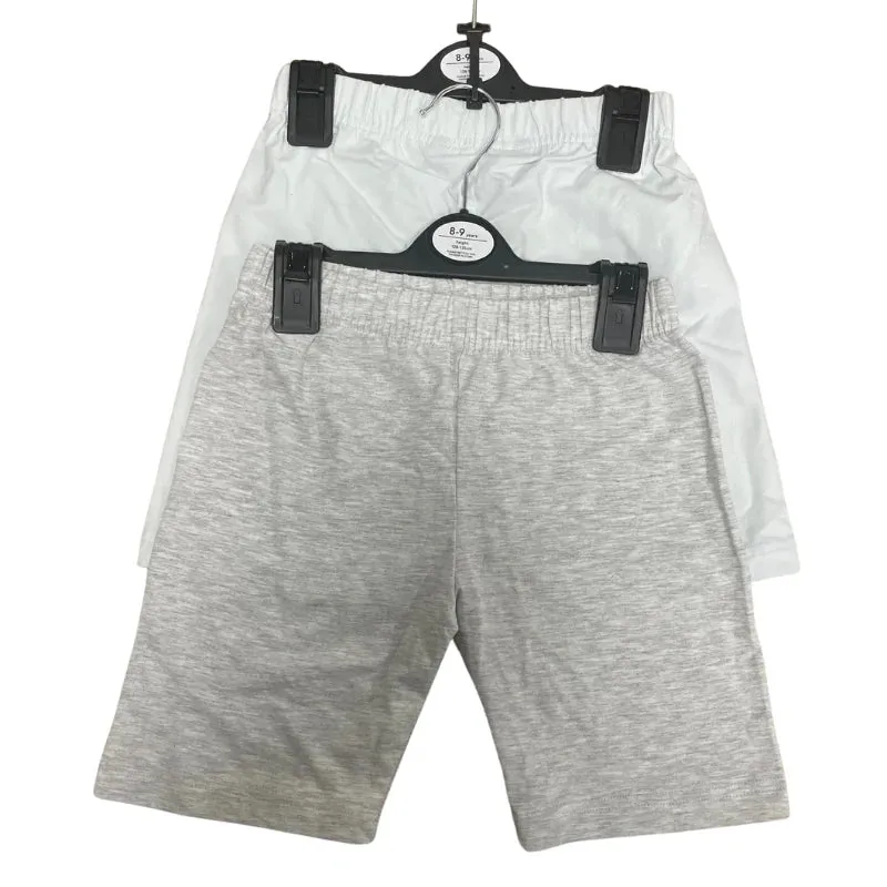 Ex chainstore Girls 2 pack cycle shorts (style 7309) Wholesale Pack of 20