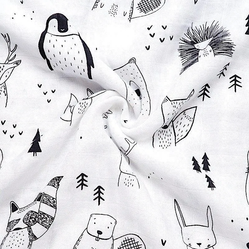 Extra Large Wildlife Bamboo Muslin