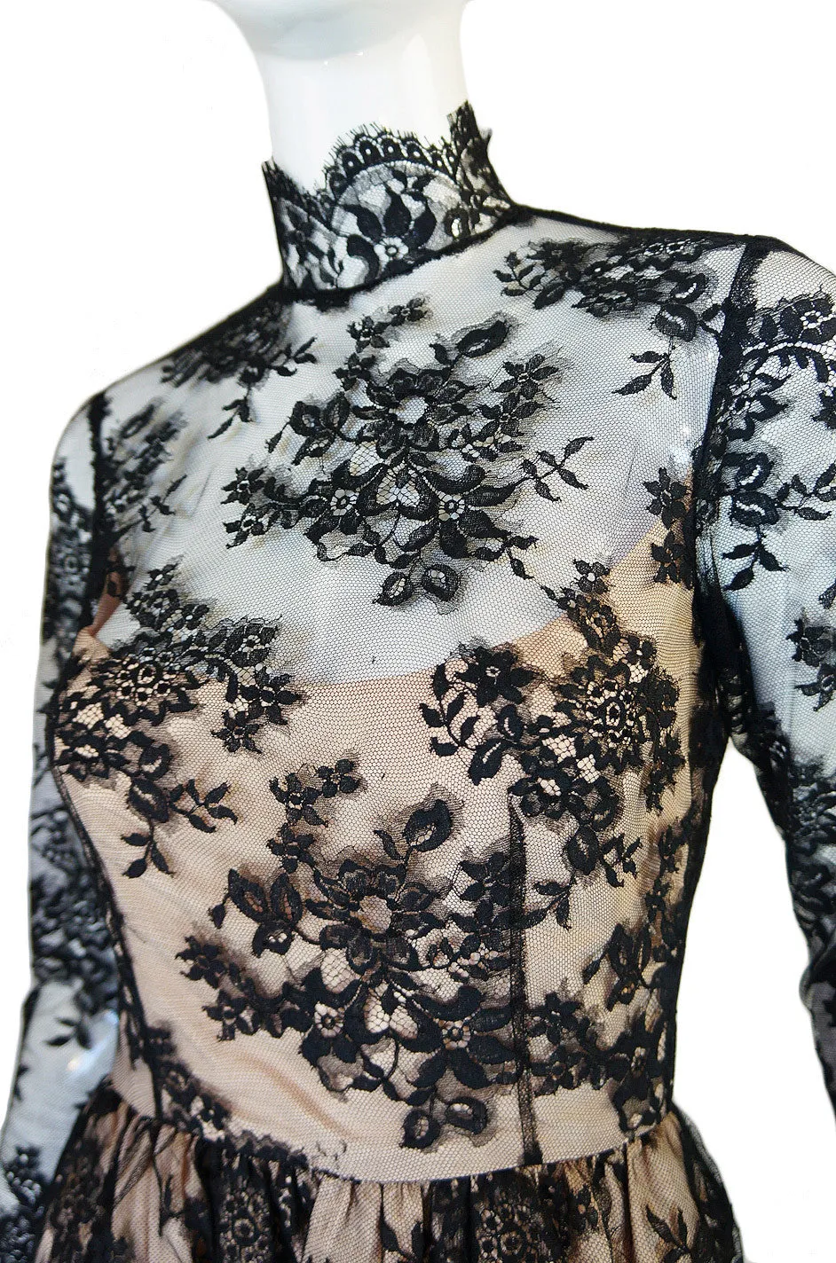 Fall 1975 Oscar De la Renta Lace Gown