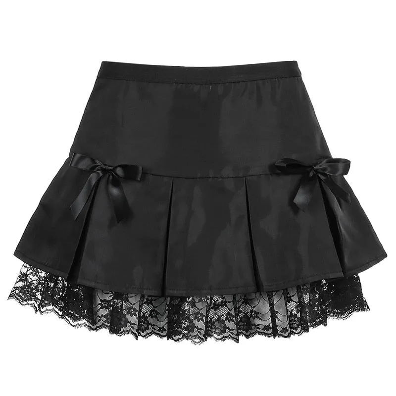 Fashion Women Skirts 2023 High Street Mini Skirts Glitters Lace Mini Dress Skirt