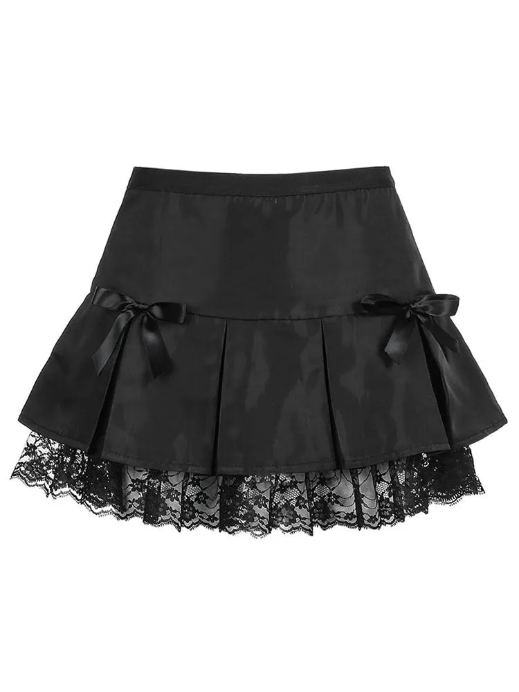 Fashion Women Skirts 2023 High Street Mini Skirts Glitters Lace Mini Dress Skirt