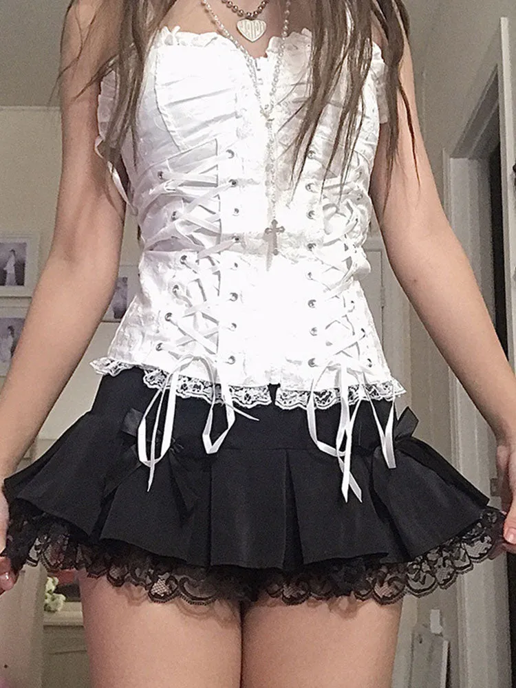 Fashion Women Skirts 2023 High Street Mini Skirts Glitters Lace Mini Dress Skirt
