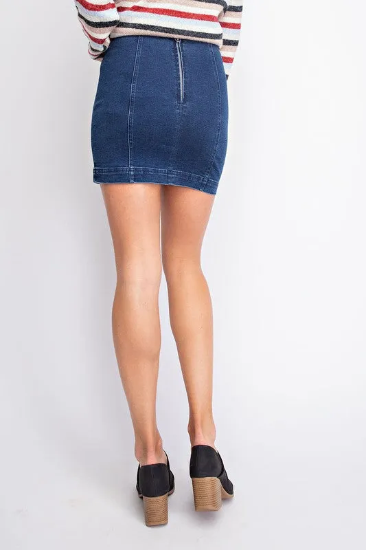 FEMME DENIM MINI SKIRT