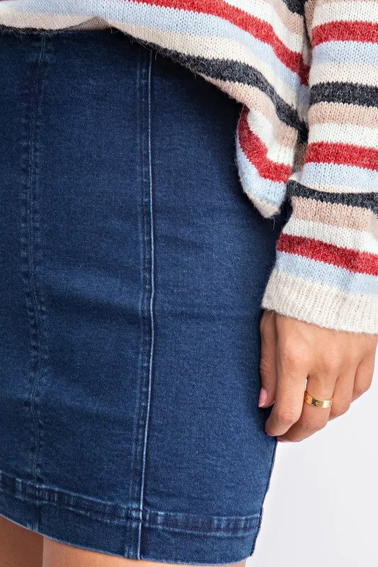 FEMME DENIM MINI SKIRT