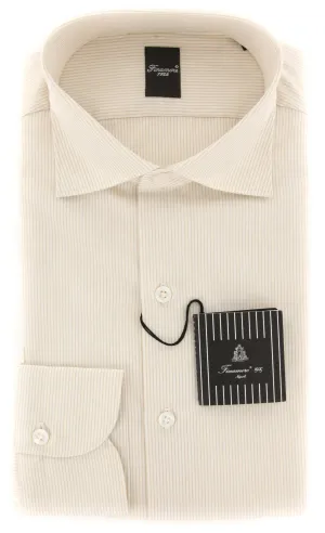 Finamore Napoli Beige Shirt - Extra Slim - 15.75 US / 40 EU