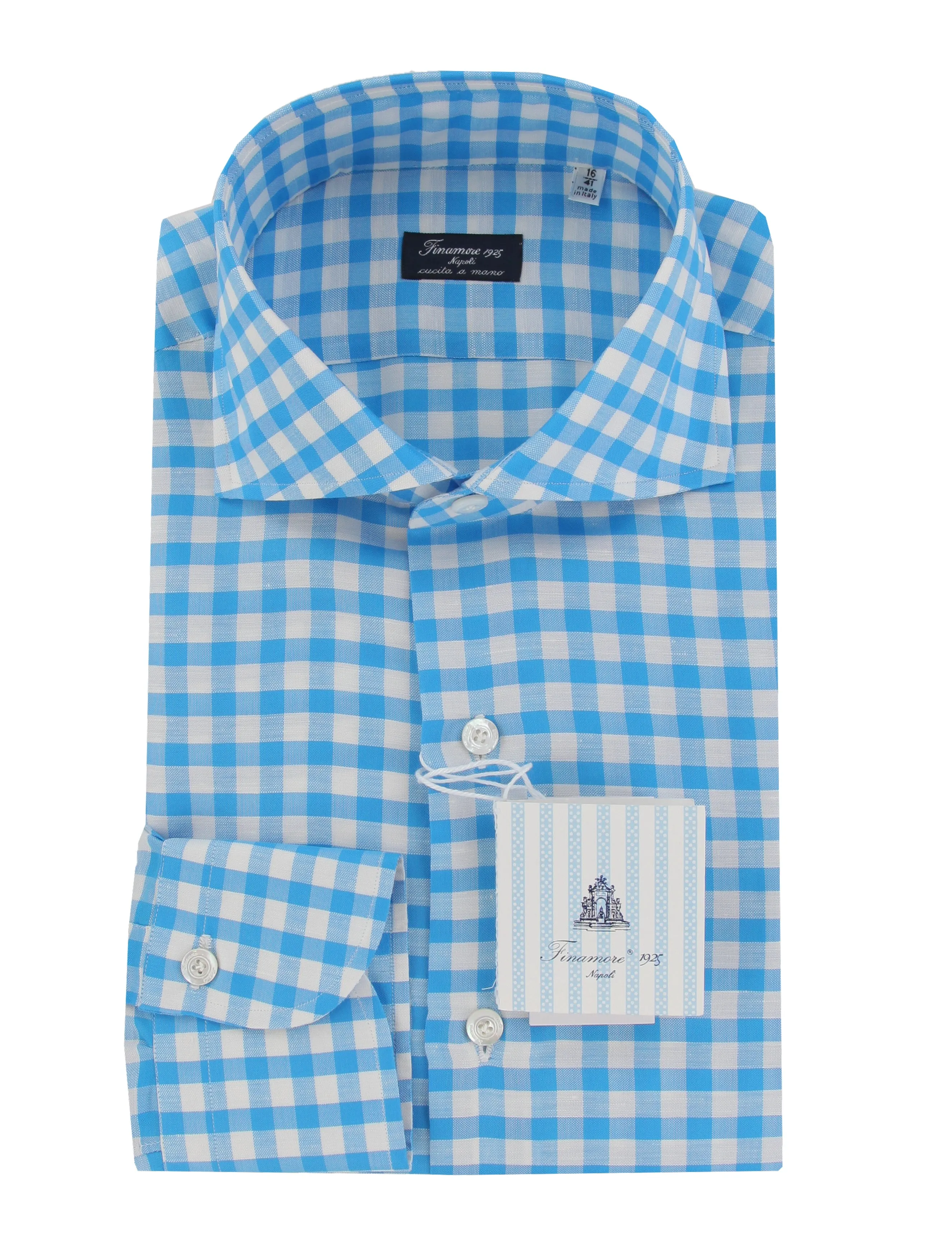 Finamore Napoli Blue Shirt - Slim