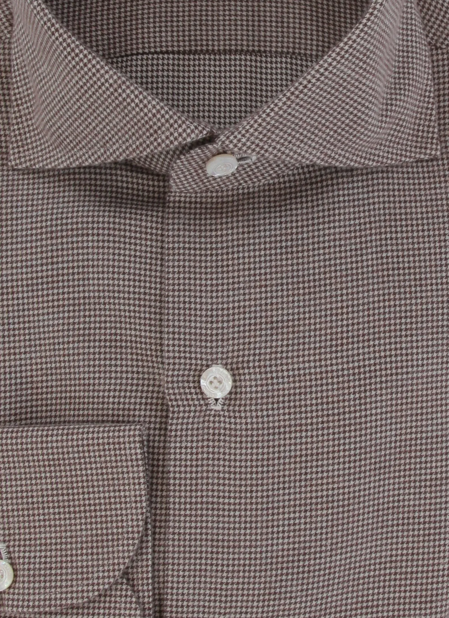 Finamore Napoli Brown Shirt - Slim