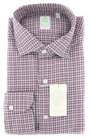 Finamore Napoli Burgundy Red Shirt - Extra Slim