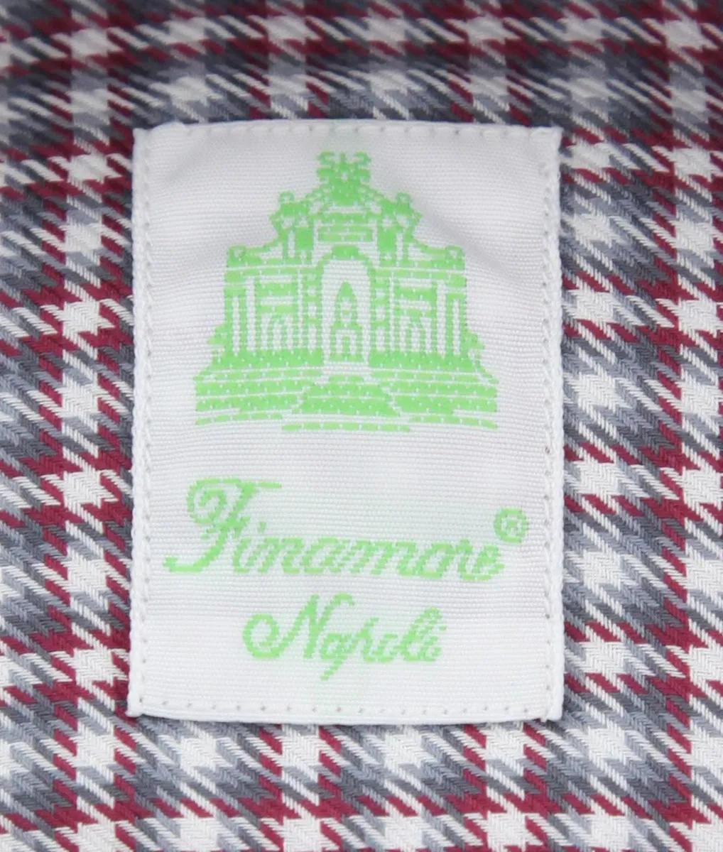 Finamore Napoli Burgundy Red Shirt - Extra Slim