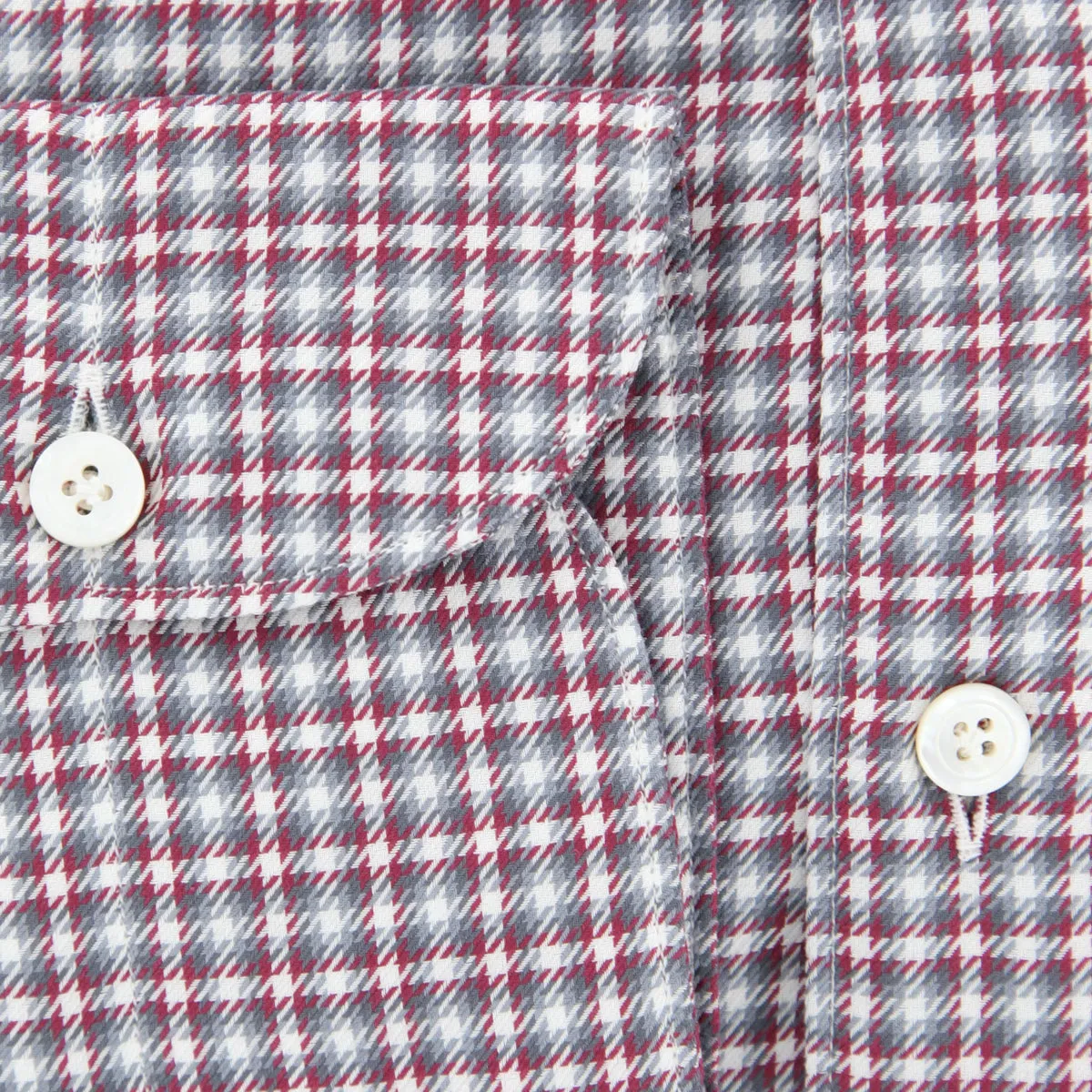 Finamore Napoli Burgundy Red Shirt - Extra Slim