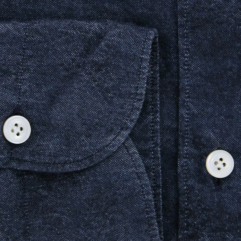 Finamore Napoli Dark Blue Shirt - Extra Slim - M US / M EU