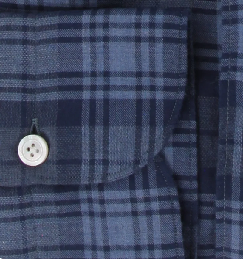 Finamore Napoli Dark Blue Shirt - Extra Slim