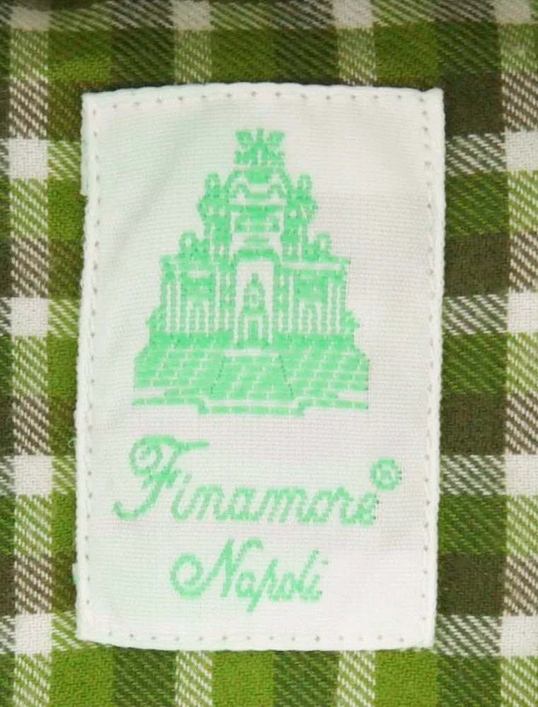 Finamore Napoli Green Shirt - Extra Slim - 15.75 US / 40 EU