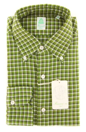 Finamore Napoli Green Shirt - Extra Slim - 15.75 US / 40 EU