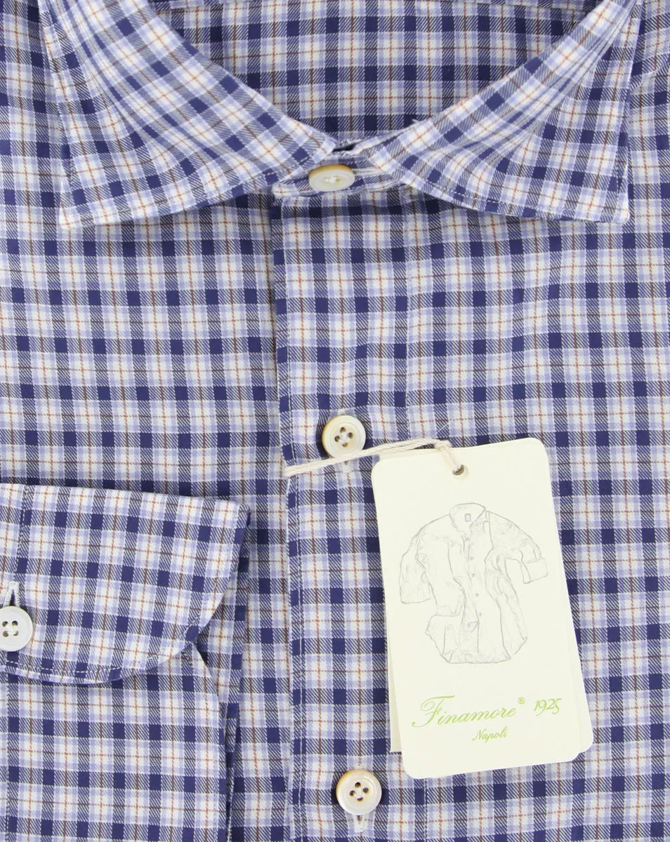 Finamore Napoli Navy Blue Shirt - Extra Slim