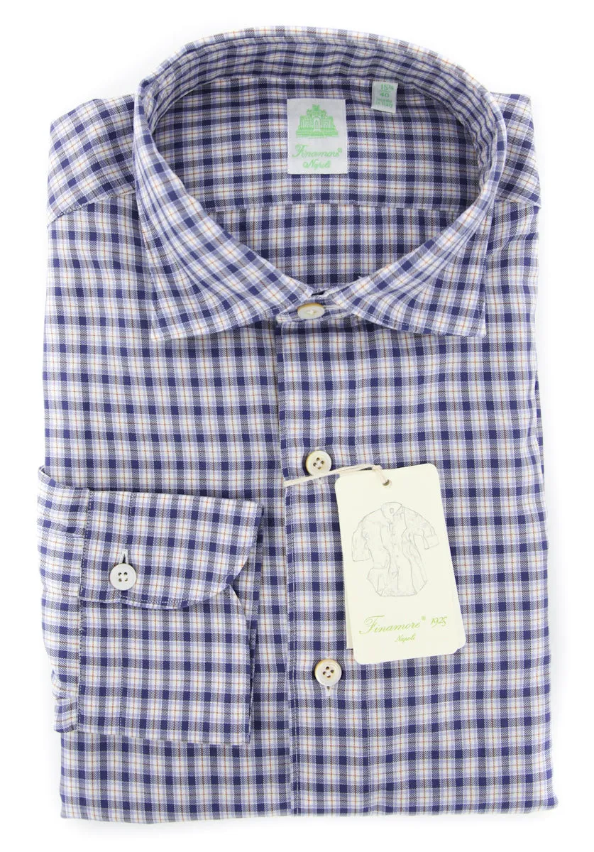 Finamore Napoli Navy Blue Shirt - Extra Slim
