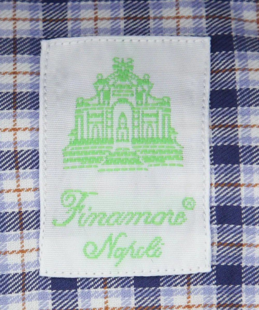 Finamore Napoli Navy Blue Shirt - Extra Slim