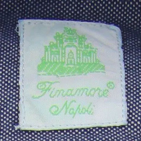 Finamore Napoli Navy Blue Shirt – Size: 16 US / 41 EU