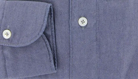 Finamore Napoli Navy Blue Shirt – Size: 16 US / 41 EU