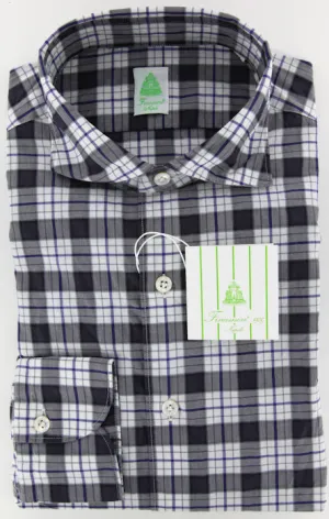 Finamore Napoli Navy Blue Shirt – Size: XL US / XL EU