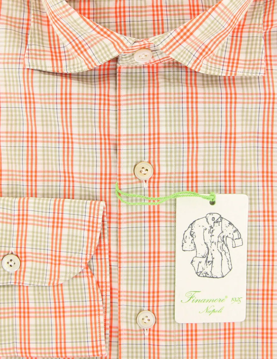 Finamore Napoli Orange Shirt - Extra Slim