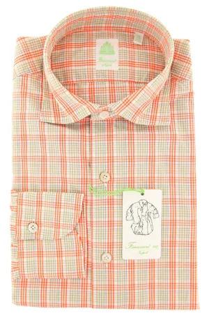 Finamore Napoli Orange Shirt - Extra Slim