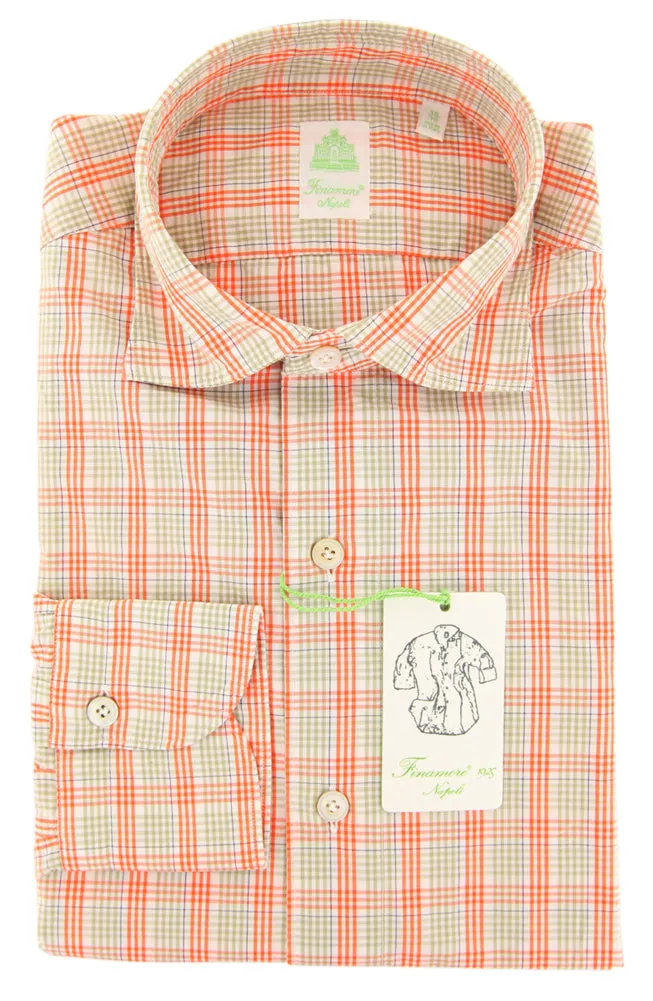 Finamore Napoli Orange Shirt - Extra Slim