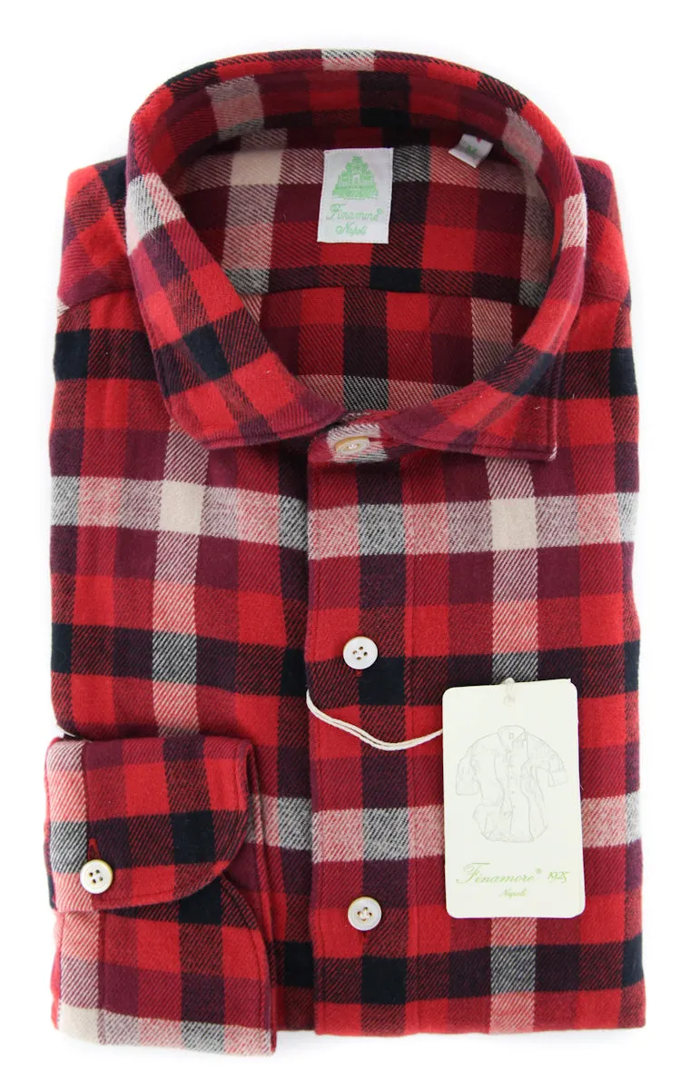 Finamore Napoli Red Shirt - Extra Slim