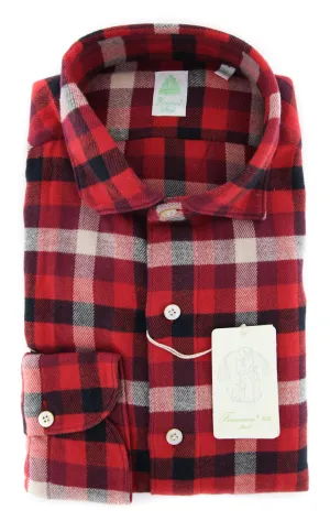 Finamore Napoli Red Shirt - Extra Slim