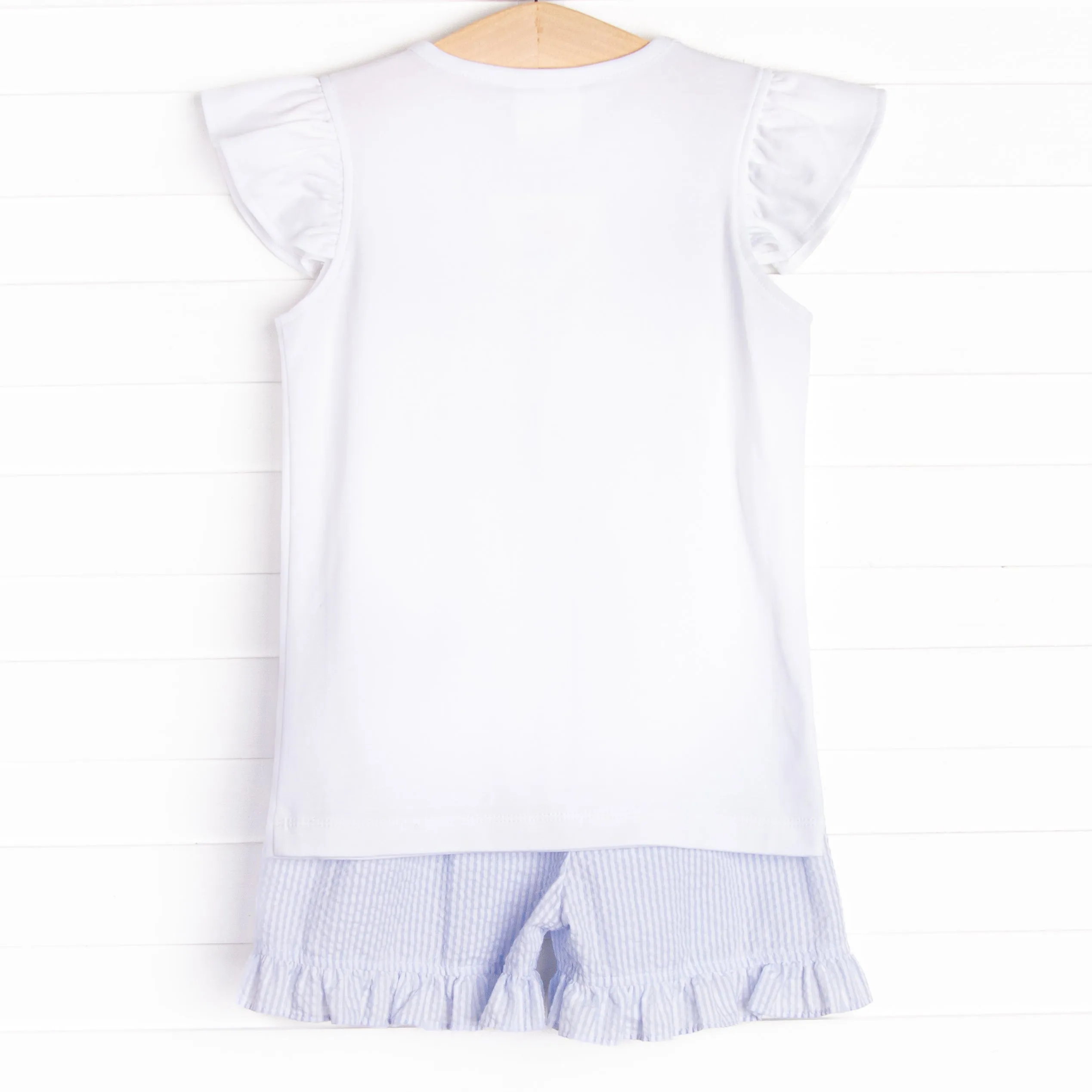 Fireworks and Freedom Smocked Short Set, Blue