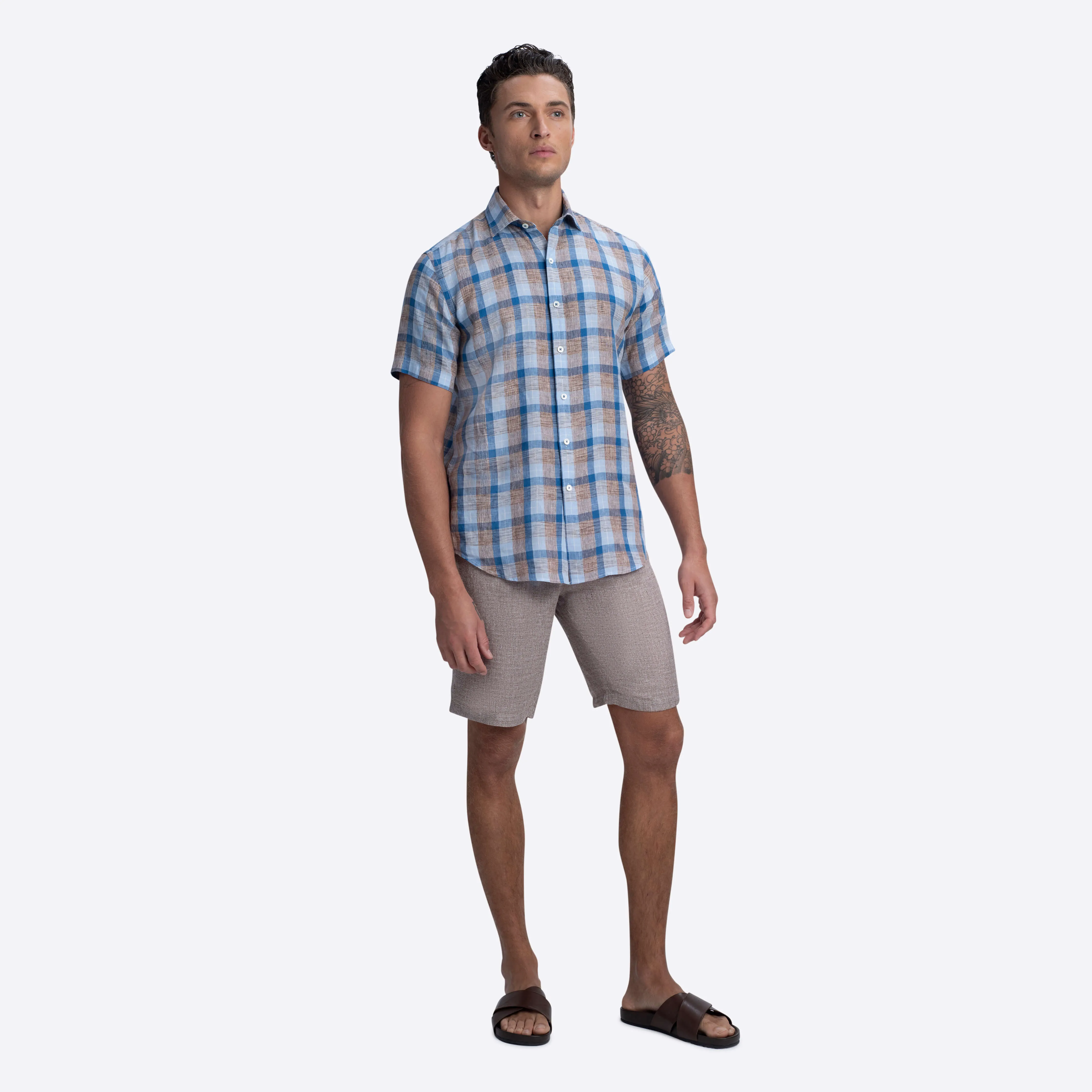 Flat Front Bermuda Shorts