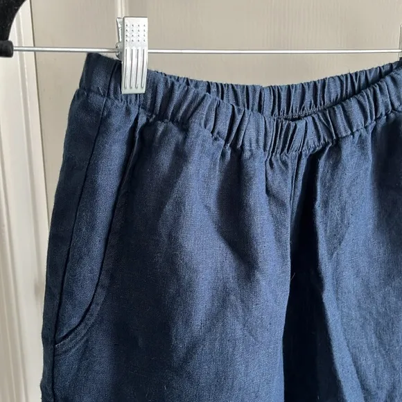 Flax Linen Sun Shorts Midnight Navy Size XS (P)
