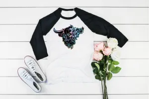 Floral Buffalo Shirt | Unisex Raglan