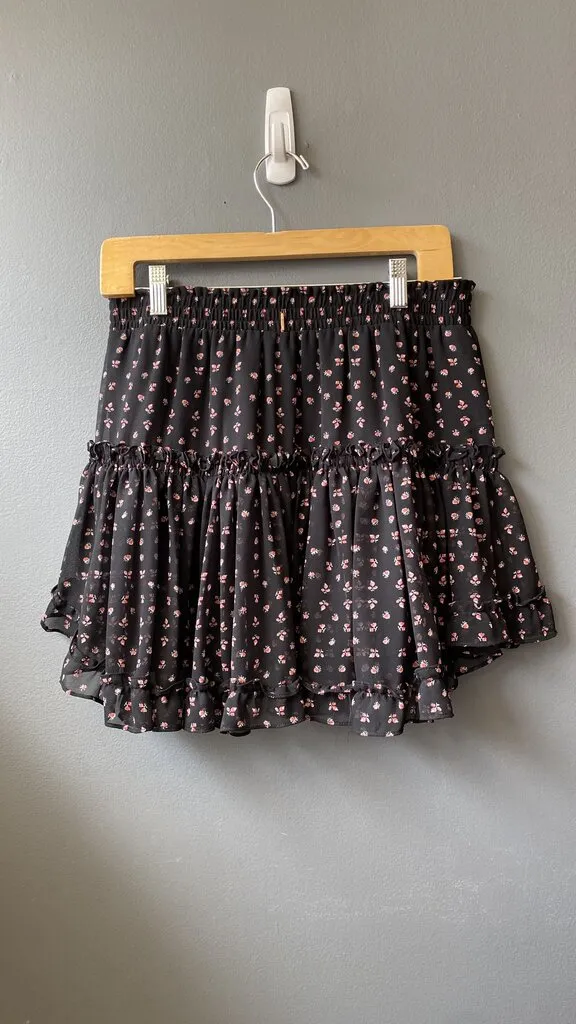 Floral Flippy Mini Skirt