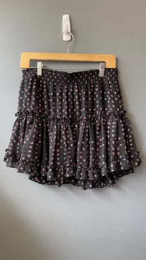Floral Flippy Mini Skirt