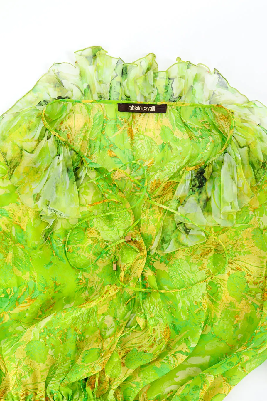 Floral Peasant Silk Dress