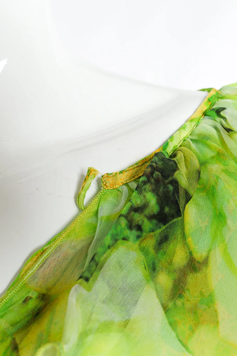 Floral Peasant Silk Dress