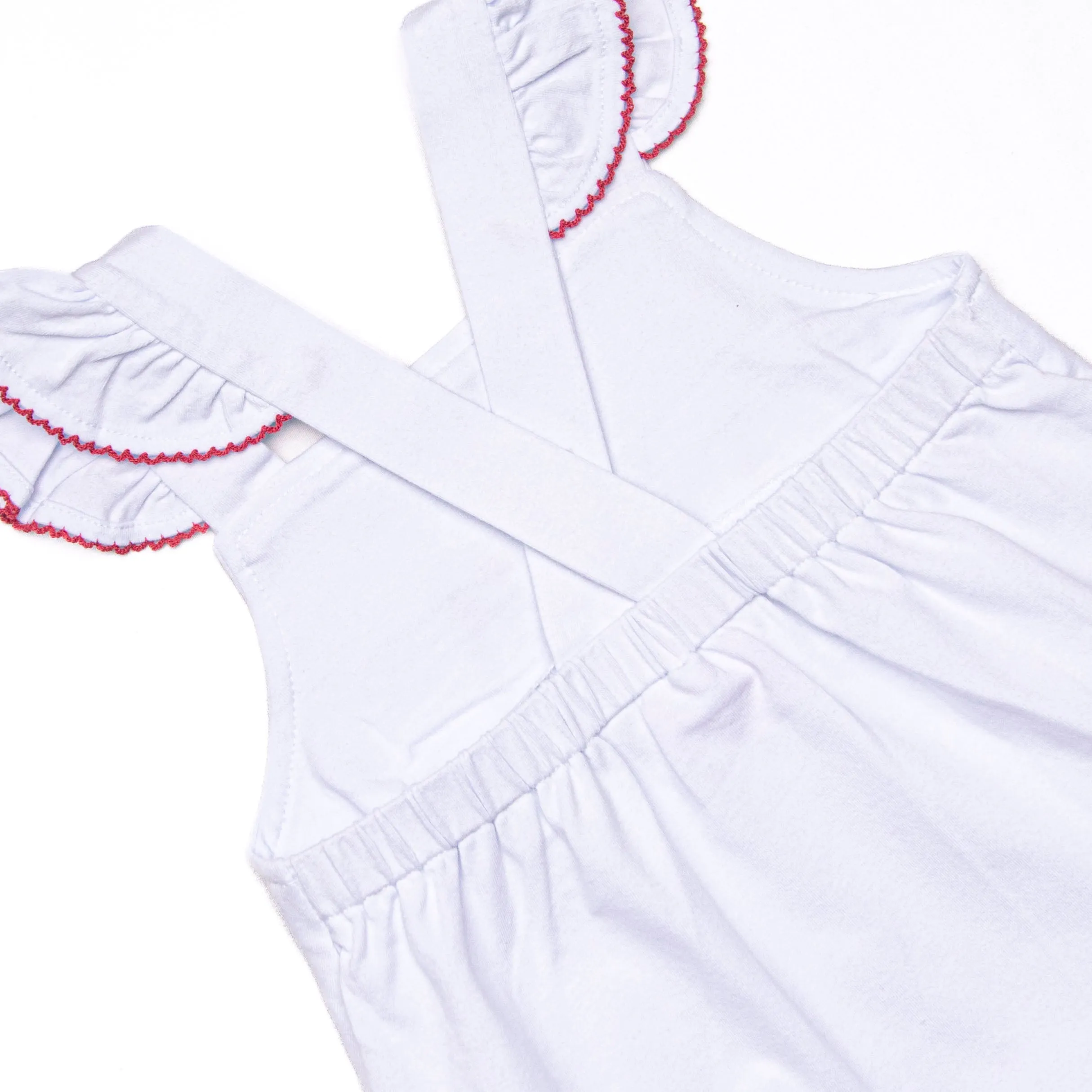 Fore Freedom Applique Ruffle Short Set, Red